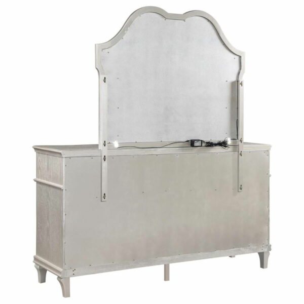 Evangeline - 9-Drawer Dresser With Mirror - Silver Oak - Image 4