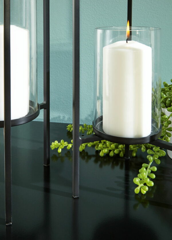 Ginette - Black - Candle Holder Set (Set of 2) - Image 2