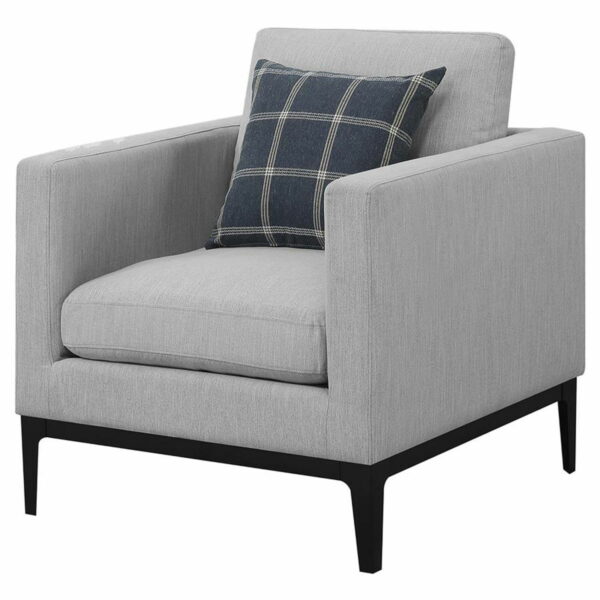 Apperson - Cushioned Back Arm Chair - Light Gray - Image 7