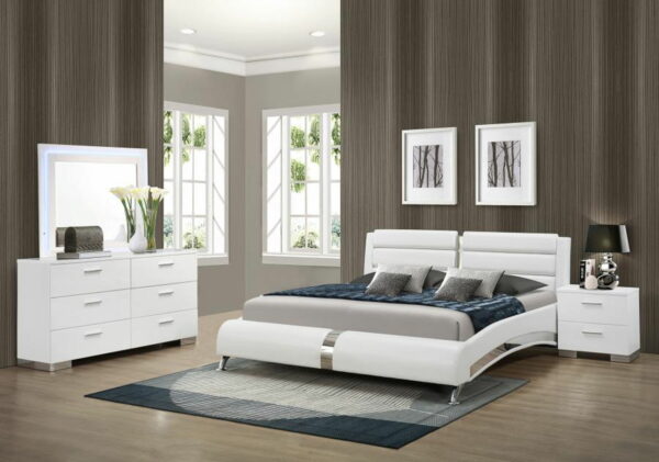 Jeremaine - Upholstered Platform Bedroom Set With LED - Image 3
