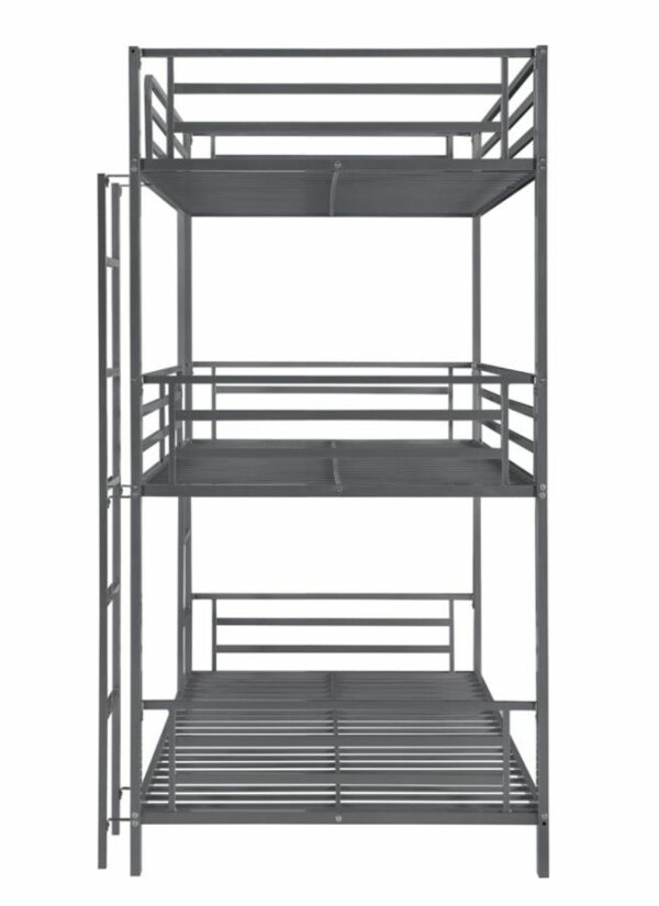 Maynard - Metal Triple Twin Bunk Bed - Gunmetal - Image 8