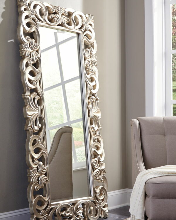 Lucia - Antique Silver Finish - Floor Mirror - Image 2