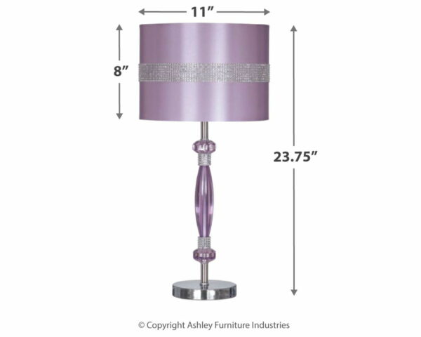Nyssa - Purple - Metal Table Lamp - Image 7