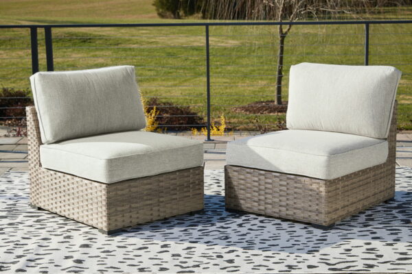 Calworth - Beige - Armless Chair W/Cushion (Set of 2) - Image 2