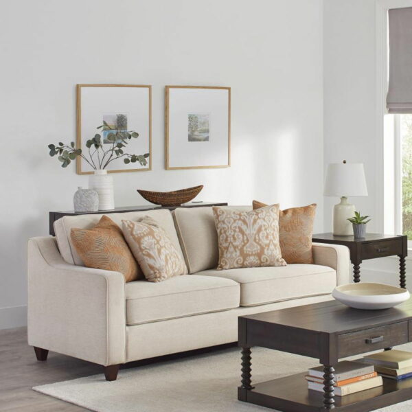 Christine - Upholstered Cushion Back Sofa - Beige - Image 6