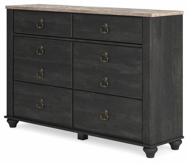 Nanforth - Two-tone - Six Drawer Dresser - Image 7