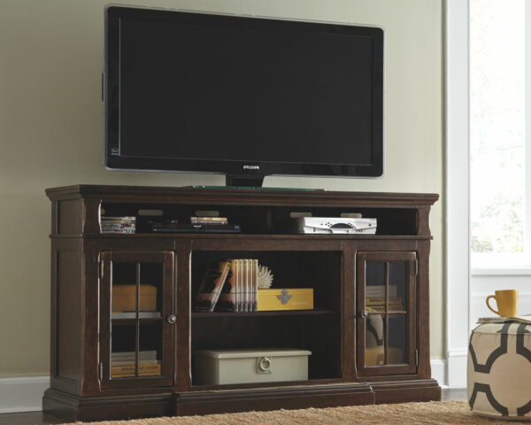 Roddinton - Dark Brown - XL TV Stand W/Fireplace Option - Image 10