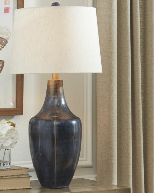 Evania - Indigo - Metal Table Lamp - Image 4