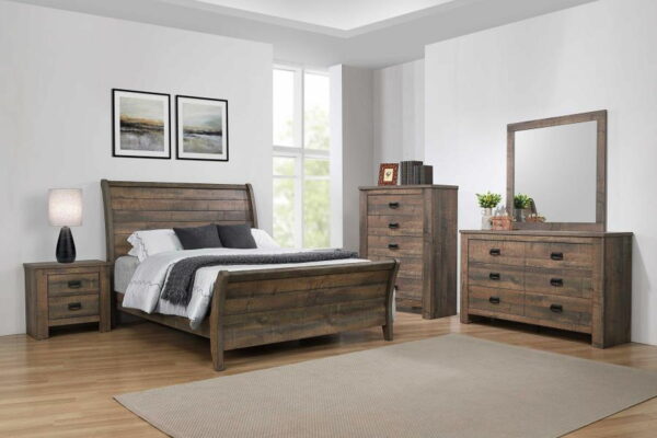 Frederick - 6-drawer Dresser With Mirror - Weathered Oak - Image 5
