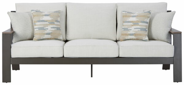 Tropicava - Taupe / White - Sofa With Cushion - Image 4