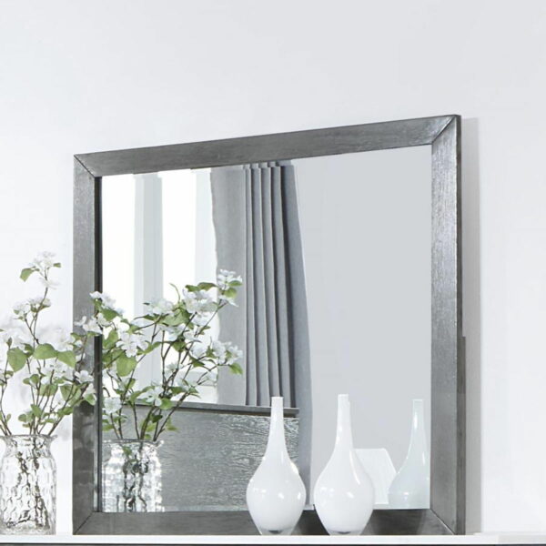 Nathan - Rectangular Dresser Mirror - Gray - Image 2