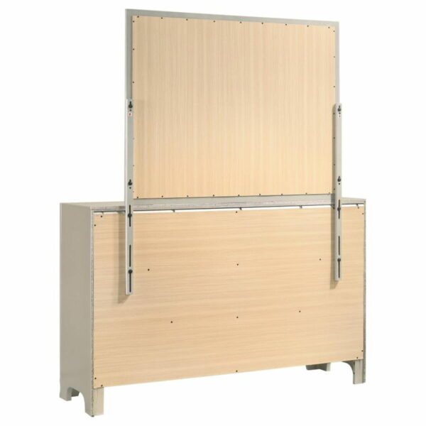 Salford - 7-Drawer Dresser With Mirror - Metallic Sterling - Image 2