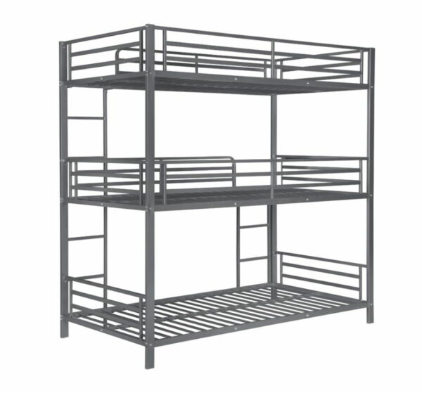 Maynard - Metal Triple Twin Bunk Bed - Gunmetal - Image 5