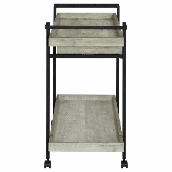 Ventura - Bar Cart With Storage Drawer - Gray Driftwood - Image 10
