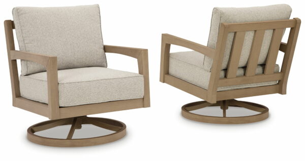 Hallow Creek - Driftwood - Swivel Lounge With Cushion - Image 4