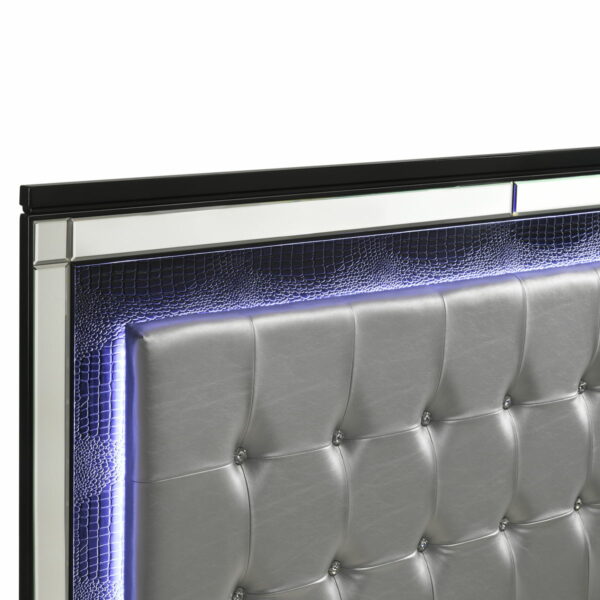 Valentino - 3/3 Twin Footboard & Slats - Black - Image 3