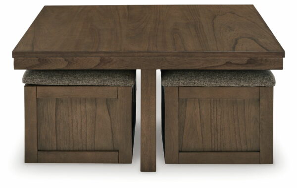 Boardernest - Brown - Cocktail Table With 4 Stools (Set of 5) - Image 3