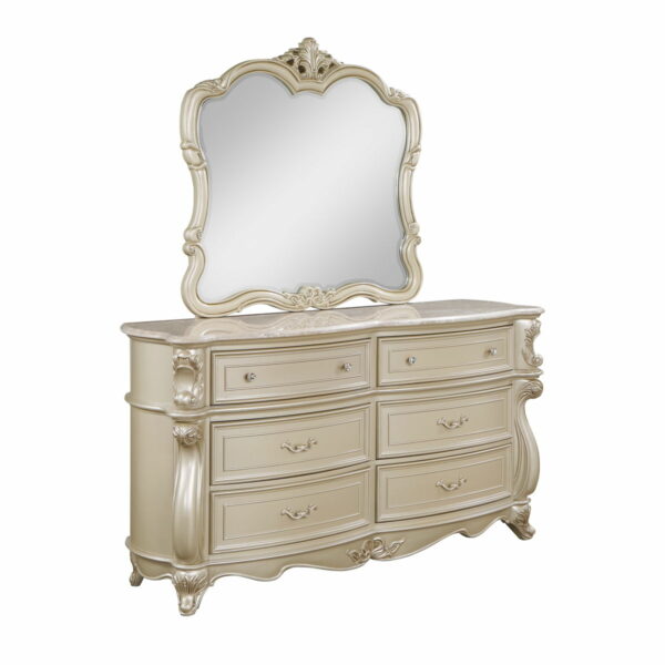 Monique - Dresser With Marble Top - Champagne - Image 5