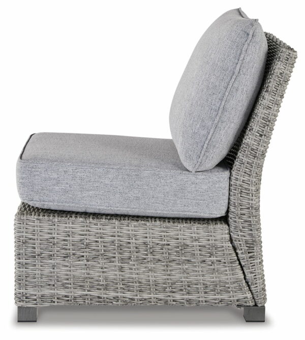 Naples Beach - Light Gray - Armless Chair W/Cushion - Image 2