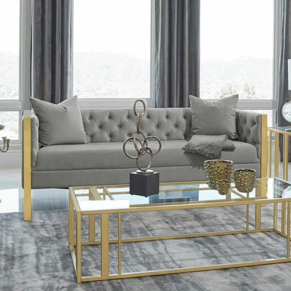 Eastbrook - Tufted Back Sofa - Gray - Image 4