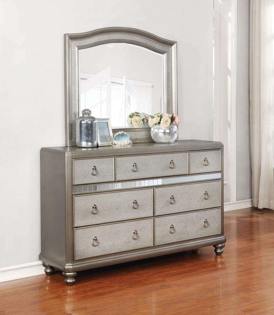 Bling Game - Arched Dresser Mirror - Metallic Platinum - Image 7
