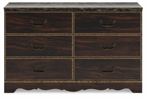 Glosmount - Two-tone - Six Drawer Dresser - Image 9