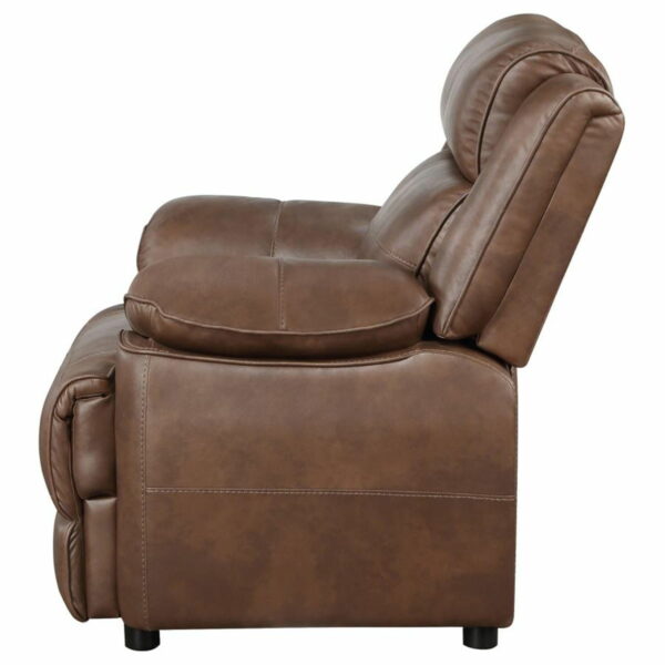 Ellington - Upholstered Padded Arm Accent Chair - Dark Brown - Image 6