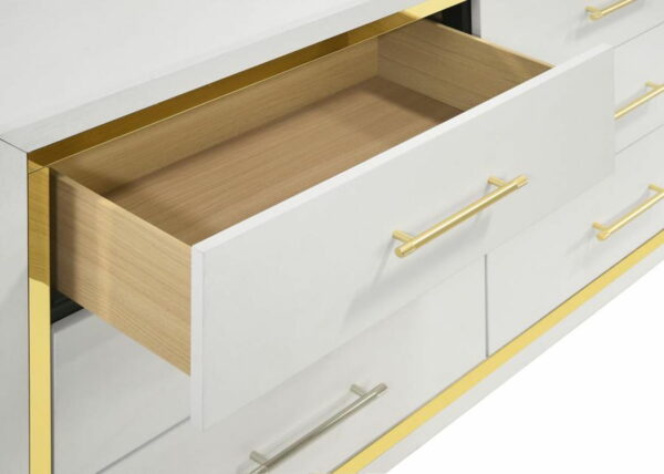 Lucia - 6-Drawer Bedroom Dresser - White - Image 5