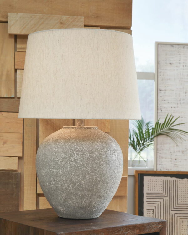 Dreward - Distressed Gray - Paper Table Lamp - Image 2