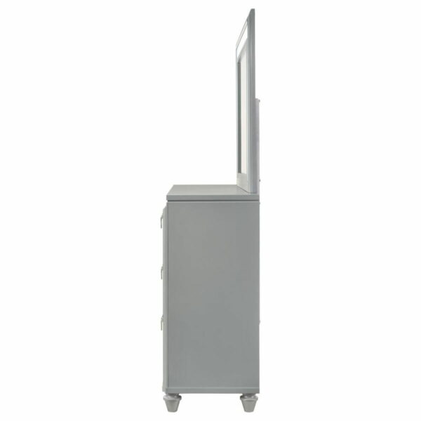 Veronica - 6-drawer Bedroom Dresser With Mirror - Light Silver - Image 16