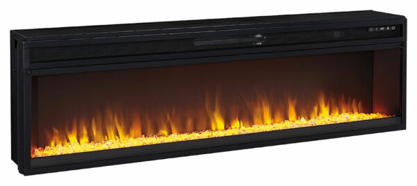 Naydell - Gray - 92" TV Stand With Wide Fireplace Insert - Image 6