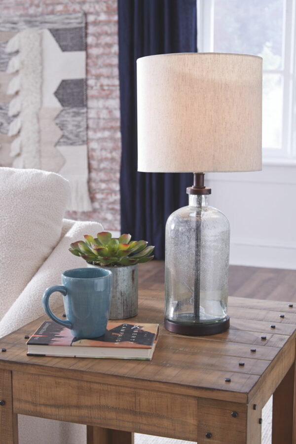 Bandile - Clear / Bronze Finish - Glass Table Lamp - Image 3