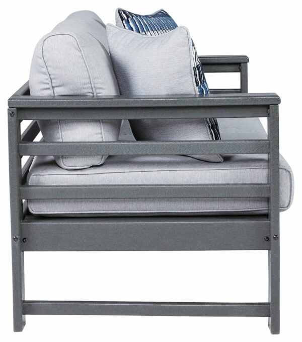 Amora - Charcoal Gray - Loveseat W/Cushion - Image 4