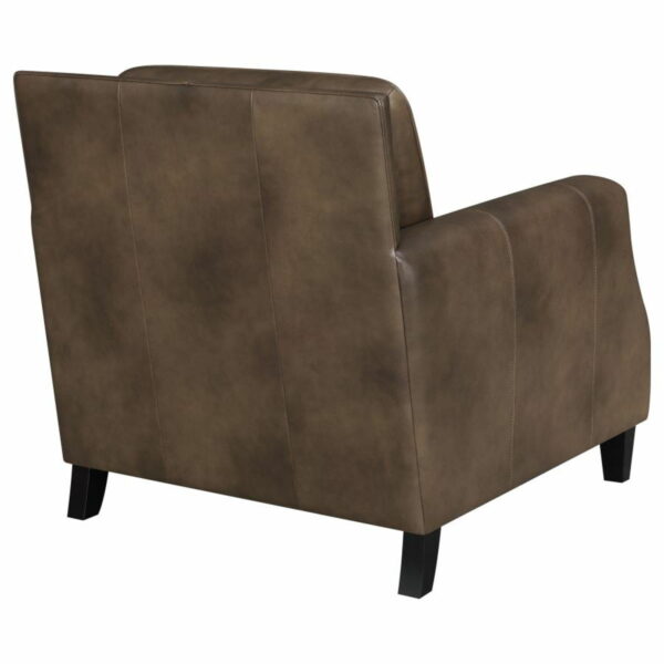 Leaton - Upholstered Recessed Arm Chair - Brown Sugar - Image 11