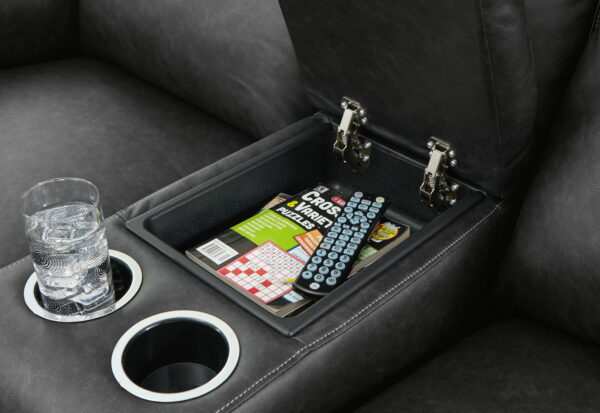 Axtellton - Carbon - Dbl Power Reclining Loveseat With Console - Image 5