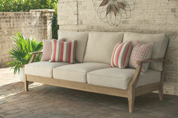 Clare - Beige - Sofa With Cushion - Image 6