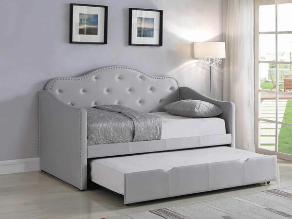 Elmore - Upholstered Twin Daybed With Trundle - Pearlescent Gray - Image 9