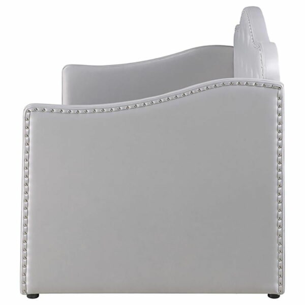 Elmore - Upholstered Twin Daybed With Trundle - Pearlescent Gray - Image 5