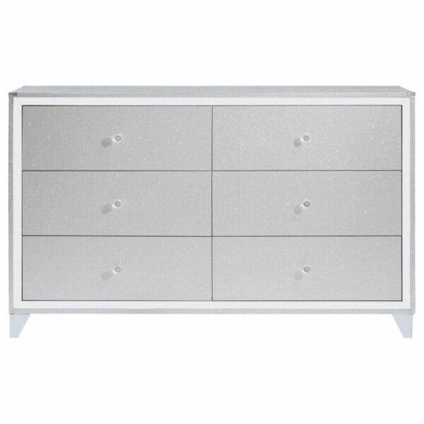 Larue - 6-Drawer Dresser - Silver - Image 5