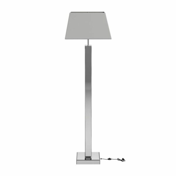 Carmen - Geometric Base Floor Lamp - Silver - Image 7