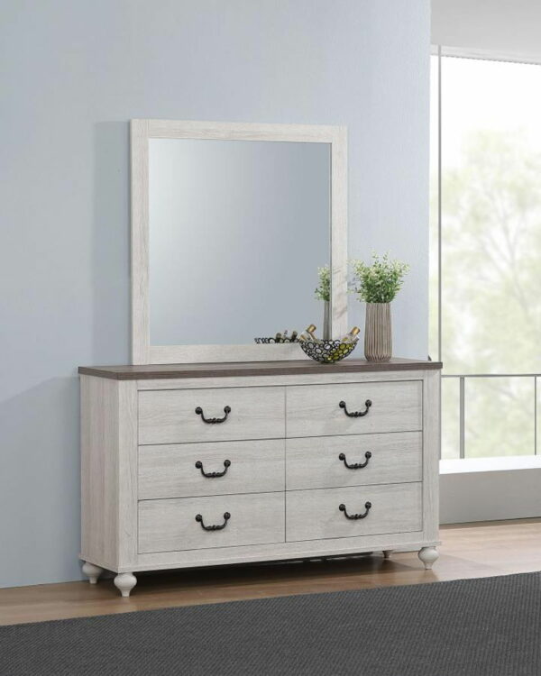 Stillwood - 6-drawer Dresser With Mirror - Vintage Linen - Image 10