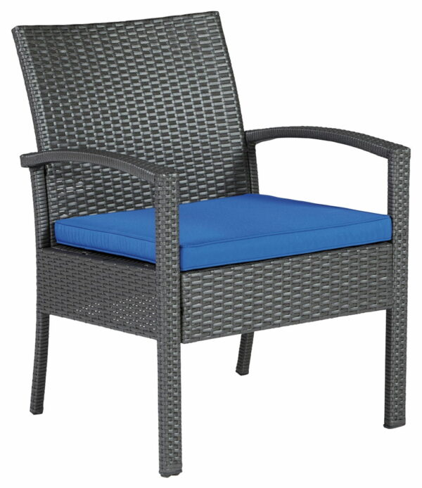 Alina - Gray / Blue - Love/Chairs/Table Set (Set of 4) - Image 9