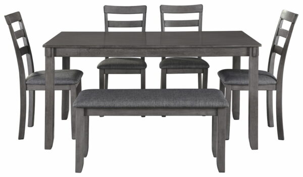 Bridson - Gray - Rect Drm Table Set (Set of 6) - Image 9