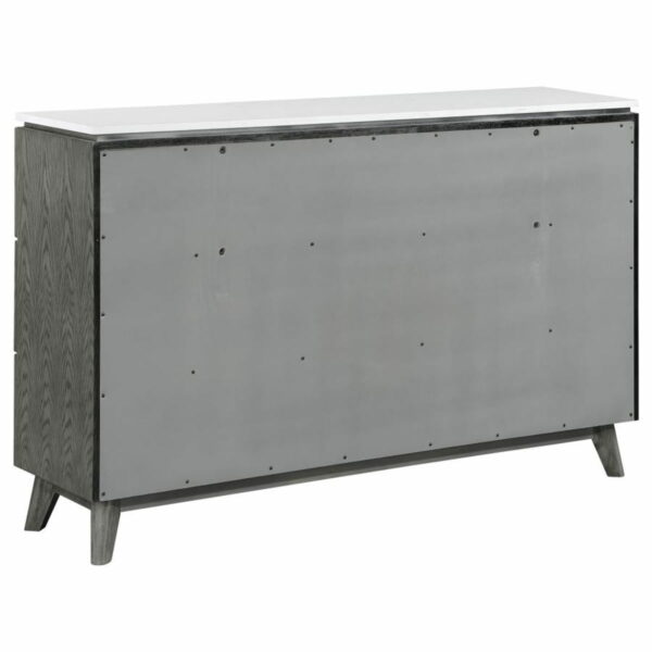 Nathan - 6-Drawer Dresser - White Marble And Gray - Image 14