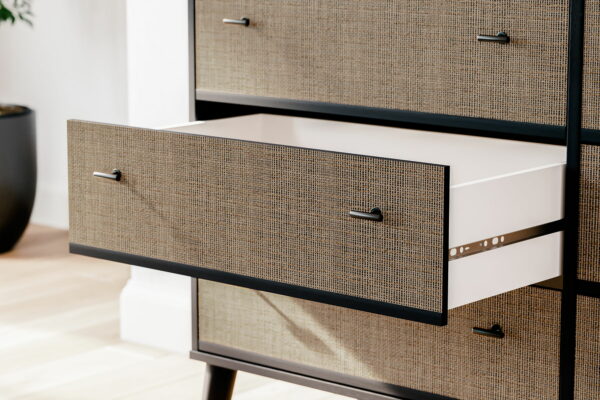 Charlang - Black / Gray - Six Drawer Dresser - Image 4