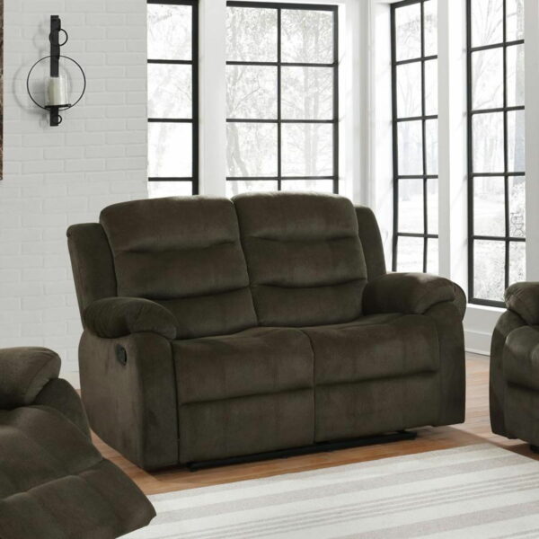 Rodman - Pillow Top Arm Motion Loveseat - Olive Brown - Image 2