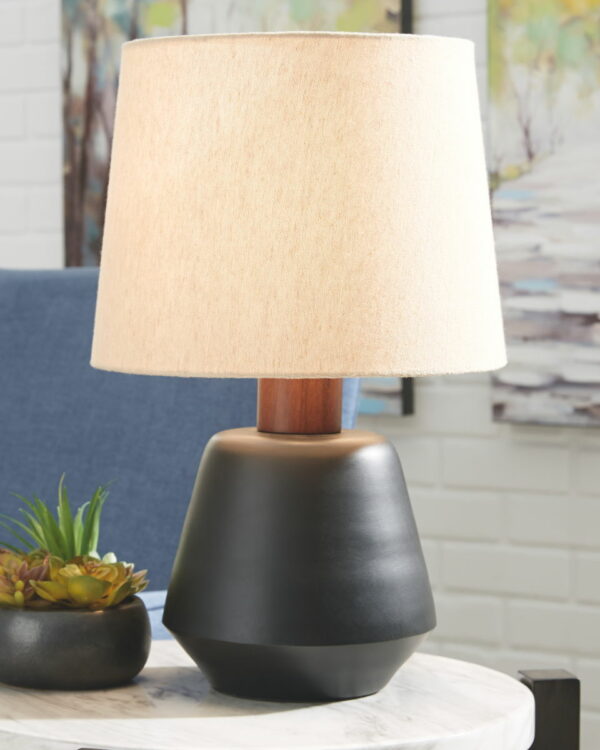 Ancel - Black / Brown - Metal Table Lamp - Image 4