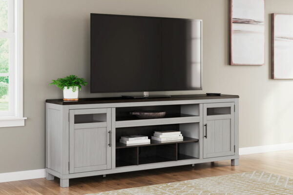 Darborn - Gray / Brown - XL TV Stand W/Fireplace Option - Image 9