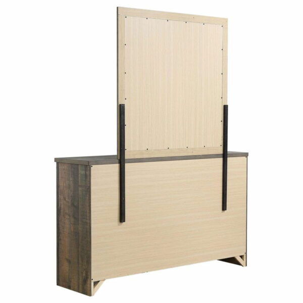 Frederick - 6-drawer Dresser With Mirror - Weathered Oak - Image 3