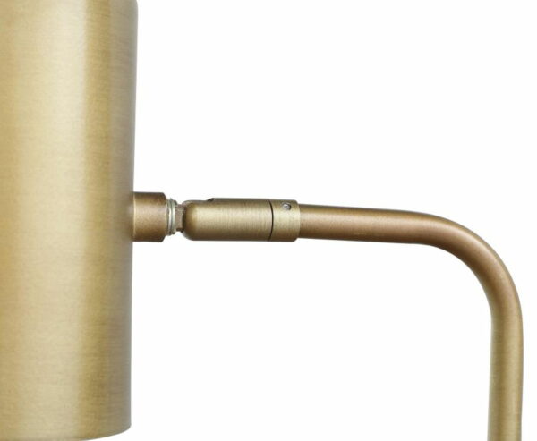 Jodie - Round Base Floor Lamp - Antique Brass And Gray - Image 8